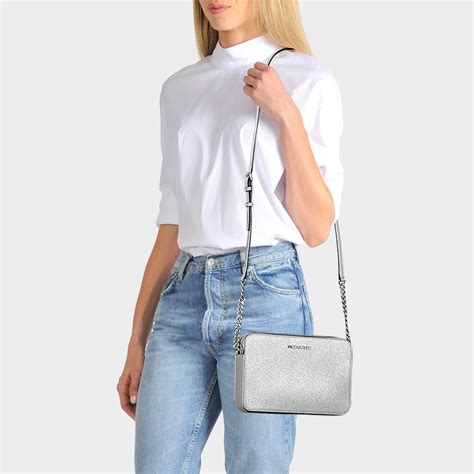 michael kors crossbody silver|Michael Kors cross body wallet.